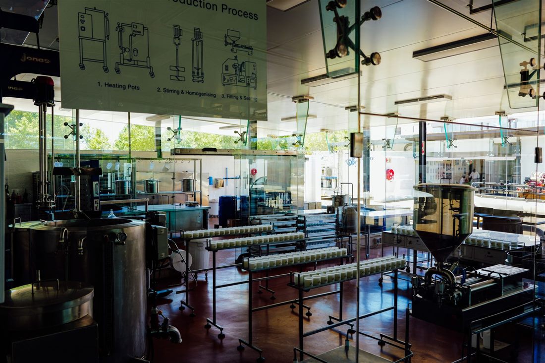 Modern food production facility interior